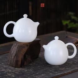 冰种玉 龙旦壶，冰种玉瓷，龙旦壶单壶_LY1022