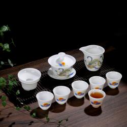 冰种玉瓷，凤鸣四海套组_LY1015